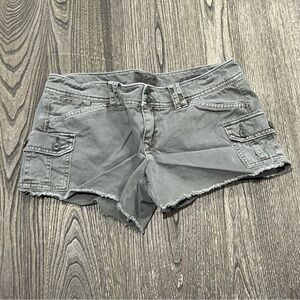American Eagle Ouftitters Shorts Shortie Mid Rise Frayed Hem Cotton Green Size 2